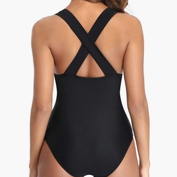 Women's Black One Piece Swimsuit - Picture 5 of 6